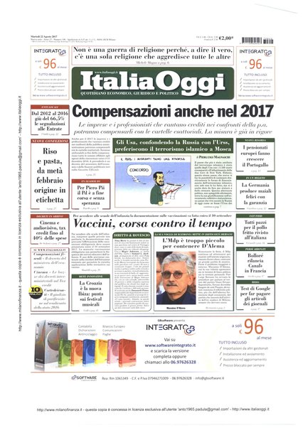 Italia oggi : quotidiano di economia finanza e politica